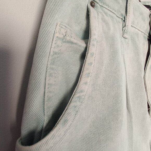 Zara light turquoise barrel fit jeans - Picture 7 of 12